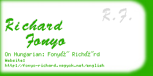 richard fonyo business card